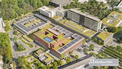 Visualisierung des Gesundheitscampus Merheim, Bild: Kliniken Köln/ Citrus3D