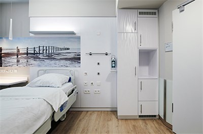 Patientenzimmer - Architekt: HDR GmbH, Fotograf: Joachim Grothus