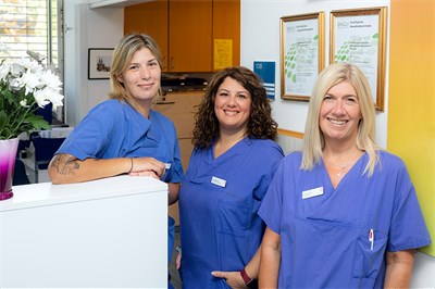 Unser Team der Anmeldung, Foto: BFF/Kliniken Köln