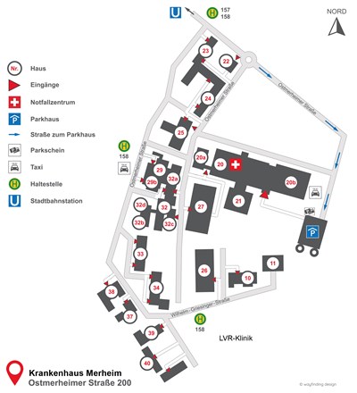 Gebäudeskizze Merheim, © wayfinding design