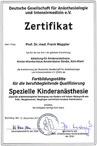 Spezielle Kinderanästhesie