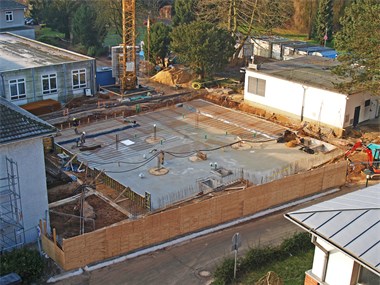Neubau Haus 32d Fundament, Foto: Dr. Horz Neubau Haus 32d Fundament, Foto: Dr. Horz