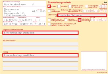 Überweisung von Dermatologie