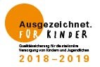 Logo des Qualitätssiegels "Ausgezeichnet für Kinder"