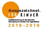 Logo des Qualitätssiegels "Ausgezeichnet für Kinder"