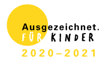 Logo des Qualitätssiegels "Ausgezeichnet für Kinder"